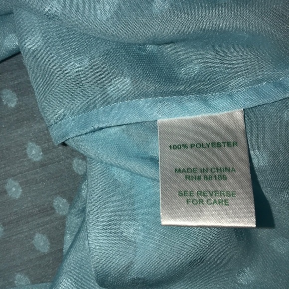 Lilly Pulitzer 10 Teal sheer Women’s Top - Picture 7 of 11